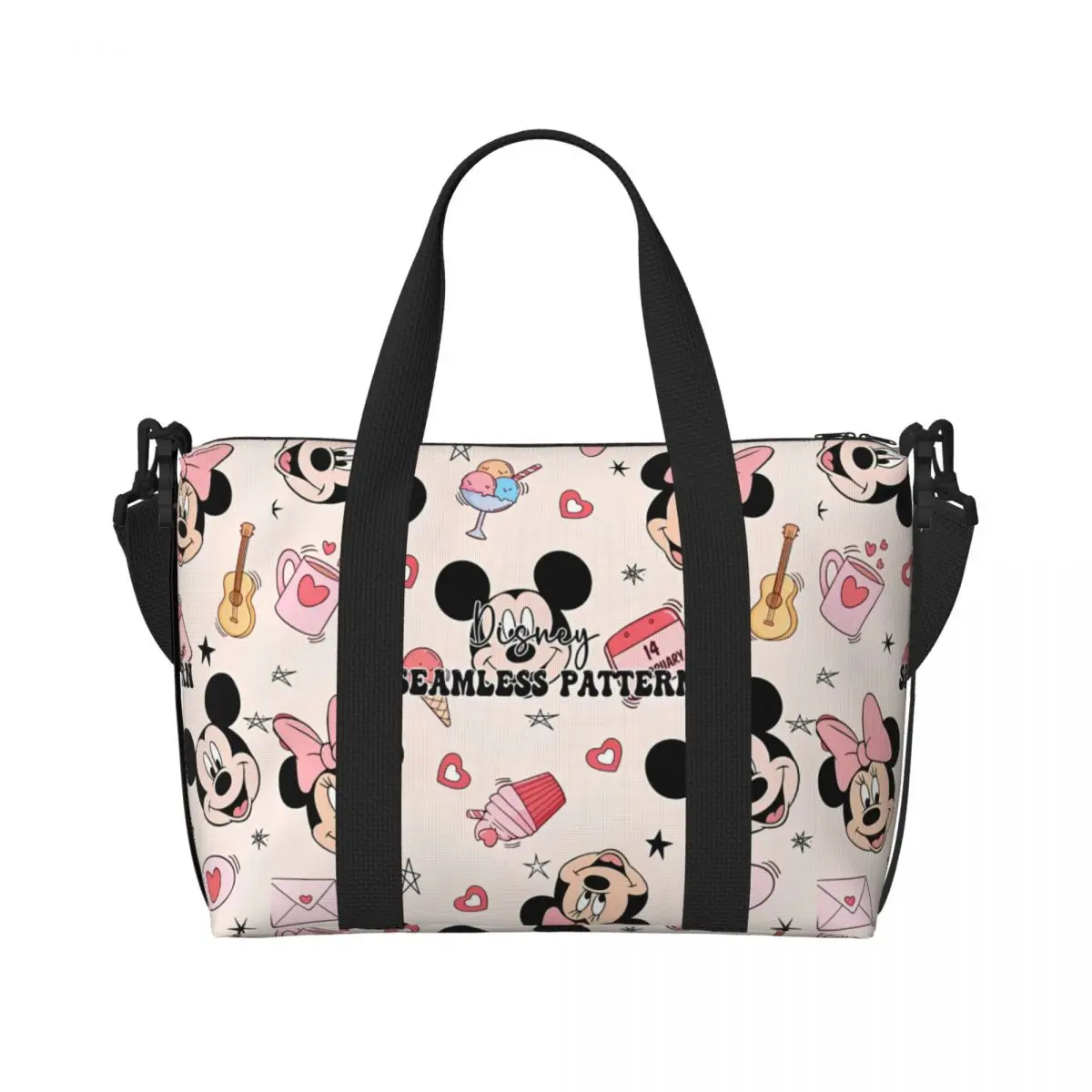 

Mickey Mouse Large Daliy Tote Bag Women Sandproof Tote Bags for Holiday