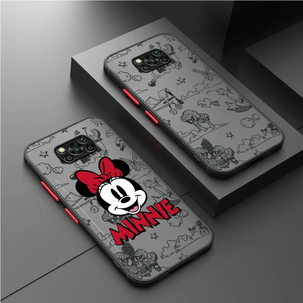 Minnie Mouse Cute Case For Xiaoimi Poco X3 NFC 11T Pro 11 Lite X5 X4 12 13 9T 12X F3 M5 C40 C50 C51 Funda Back Phone Cover