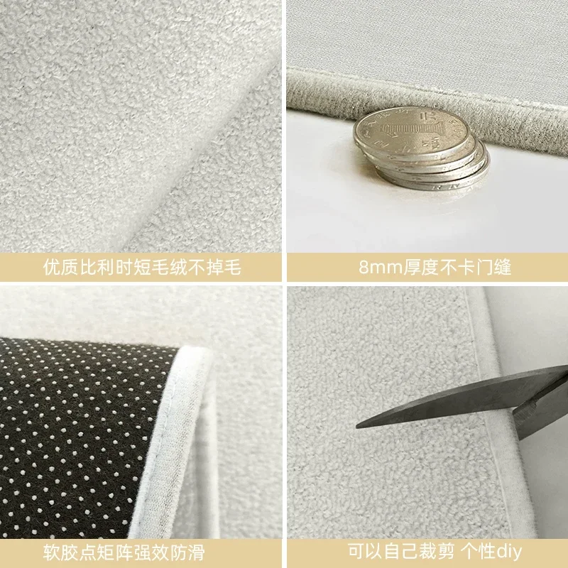 سجادة أرضية منزلية فاخرة خفيفة لباب غرفة النوم ووسادة قدم مدخل غير قابلة للانزلاق
