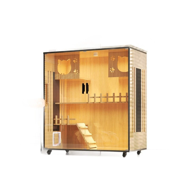 

Cat villa wooden large space multi-layer cage environmental protection
