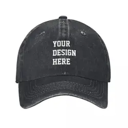 Custom Baseball Cap Classic Distressed Cotton Design Your Own Text Logo Snapback Cap Unisex Style Outdoor Workouts Caps Hat