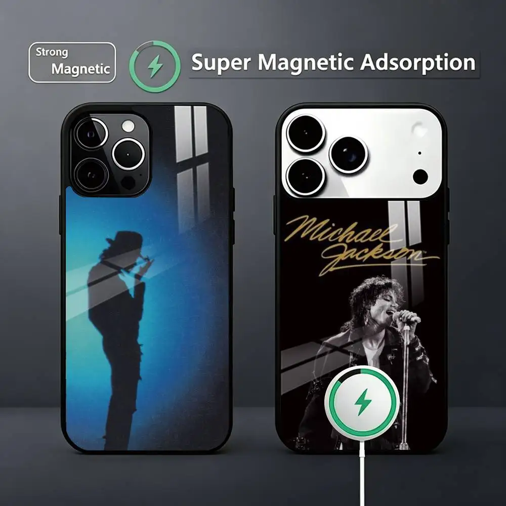 

King of Pop -Michael-J- Jackson Phone Case For iPhone17,16,15,14,13,12,11 Plus,Pro Magnetic Supports Magnetic Wireless Charging