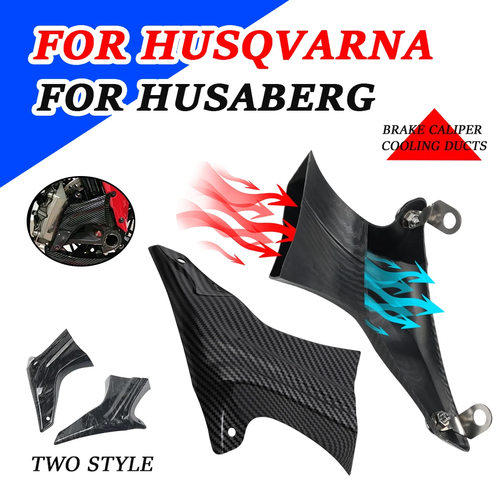 For Husqvarna TE300 FS450 Nuda 900 900R For Husaberg Svartpilen 701 Supermoto Enduro Front Air Cooling Ducts Brake Caliper Cover