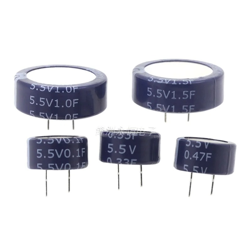 C Type Faraday Capacitor 5.5V0.1F/0.33/0.47/1/1.5F Super Capacitor SE-5R5-D474VY