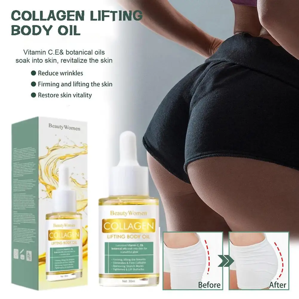 

Collagen Lifting Body Oil Thin Leg Waist Tightening Lift Shape Up Massage Burner Abdomen Fat Slimming Oil Breast Butt Body P2Q4