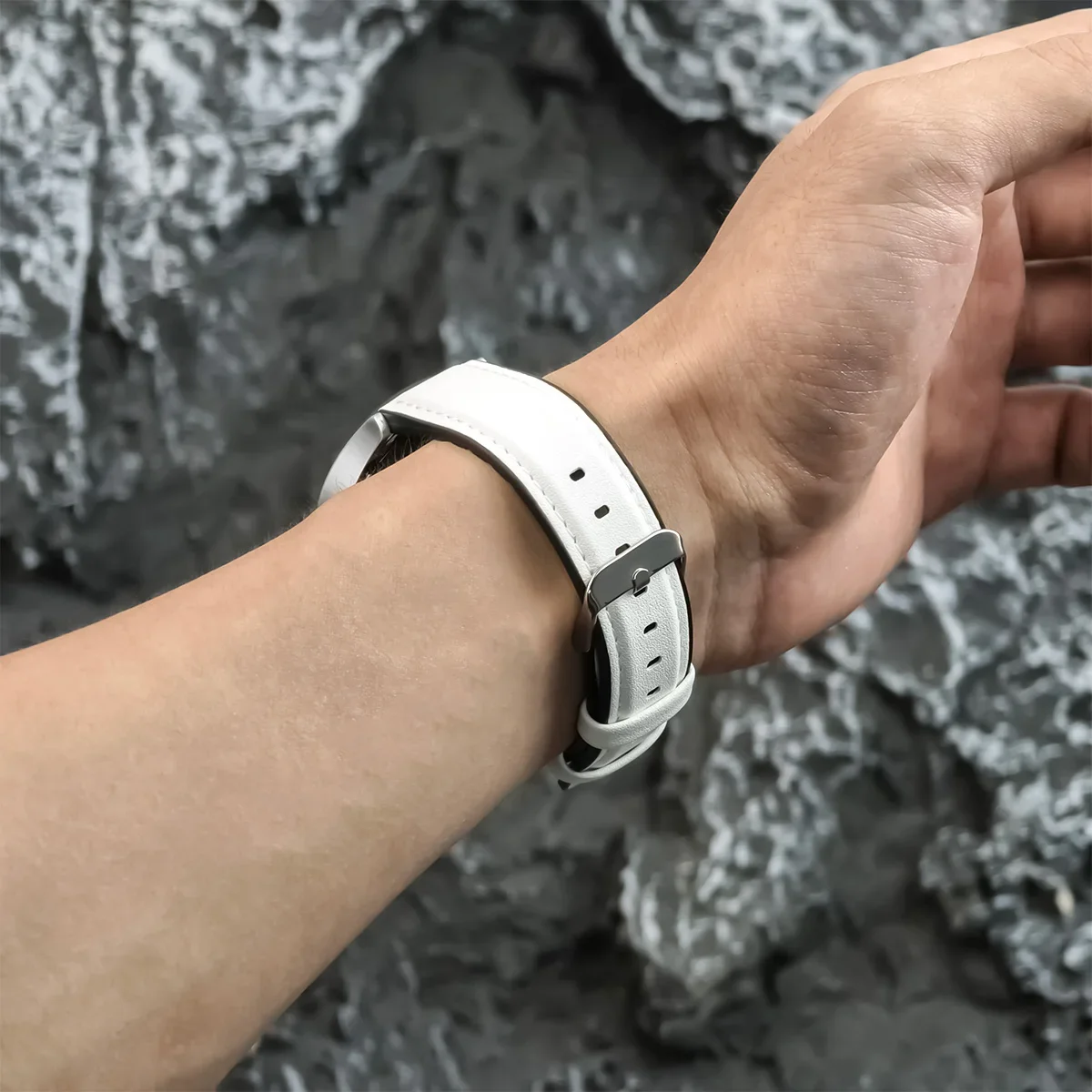 20 مللي متر 22 مللي متر حزام سيليكون جلدي لساعة سامسونج جالاكسي 7 6 5 4 40/44 مللي متر 6 كلاسيكي جير S3 الفرقة لهواوي GT4 في نهاية المطاف سوار #6