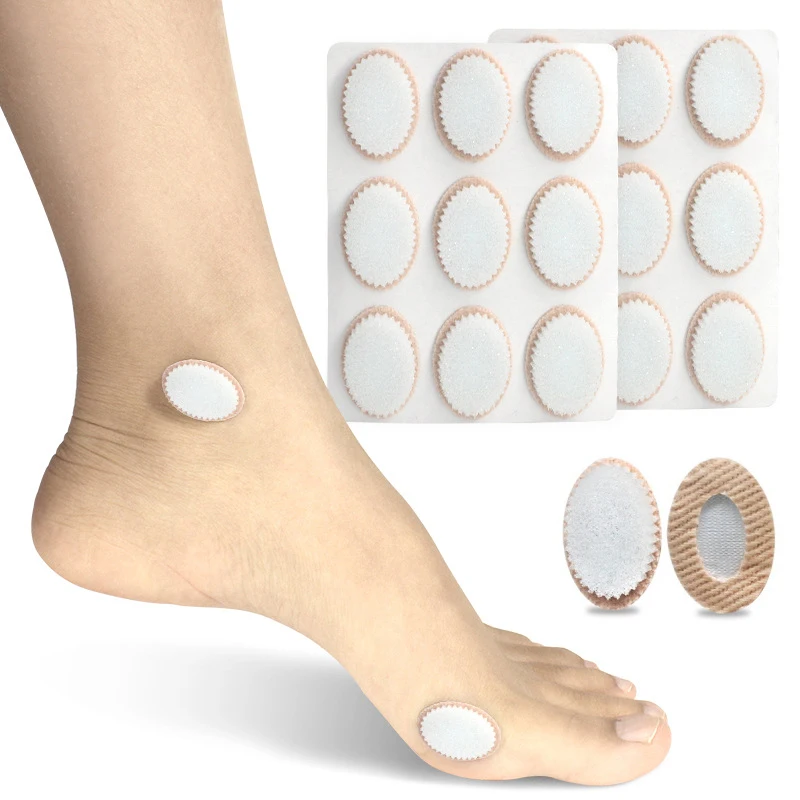 9 uds/hoja protectores de pies almohadillas callos de maíz verrugas Plantar yeso pegatina médica Protector de dedos de los pies espuma parche en el ojo de pollo