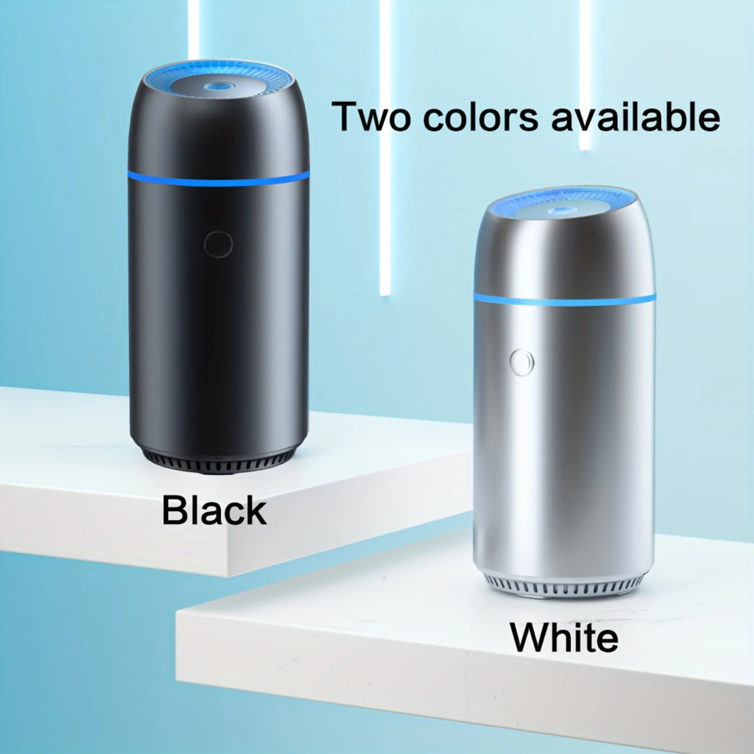 Портативный мини-увлажнитель со светодиодной подсветкой, USB-управление, тихий настольный увлажнитель — идеально подходит для спальни, путешествий, офиса — автоматическое отключение