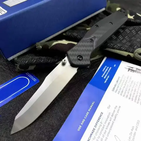 940 ओसबोर्न ईडीसी चाकू बीएम फोल्डिंग पॉकेट चाकू टैंटो ब्लेड प्लेन एज टैक्टिकल सर्वाइवल कैम्पिंग चाकू टूल्स कार्बन फाइबर हैंडल 8 best sales टैंटो फोल्डिंग चाकू - №1