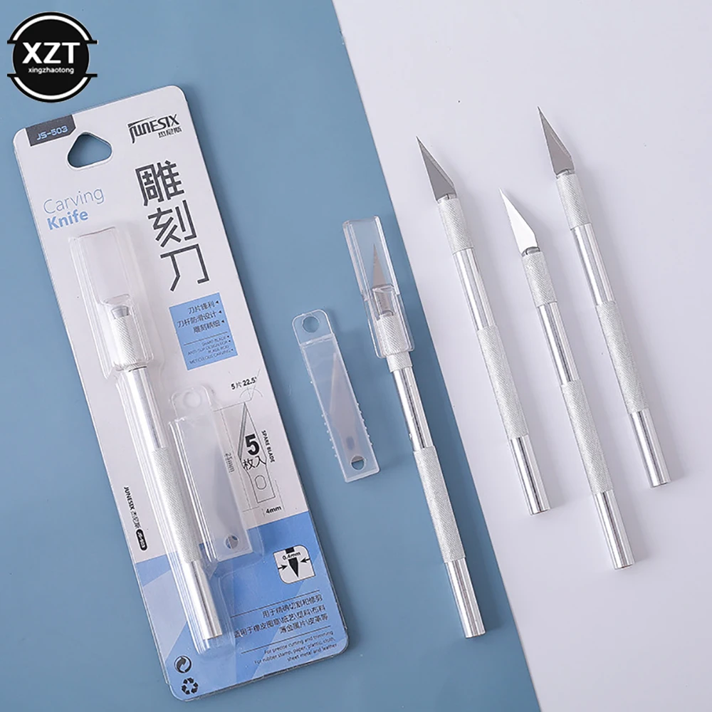 Cuchillo de tallado multifuncional, cuchillo de corte de papel, juego de herramientas de mano para tallado detallado básico, Gouges para carpinteros