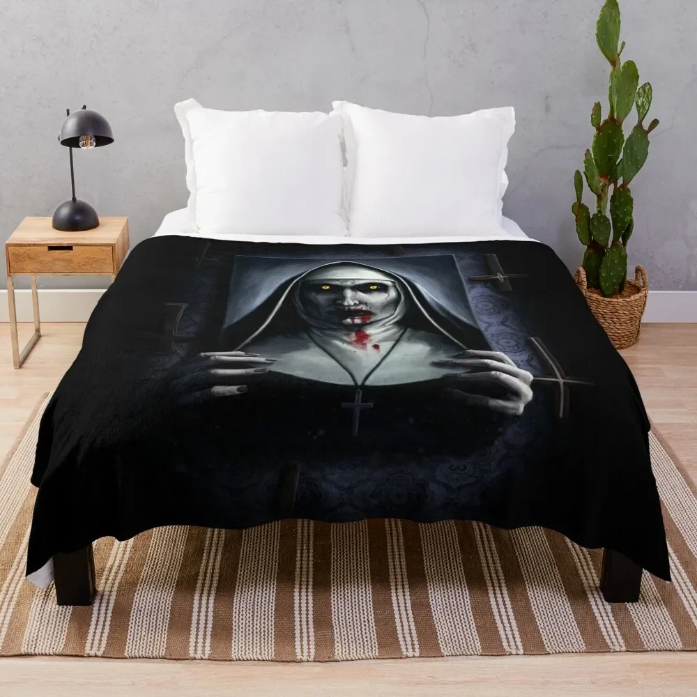 

Valak Painting Throw Blanket Cute Blankets For Sofas Blankets