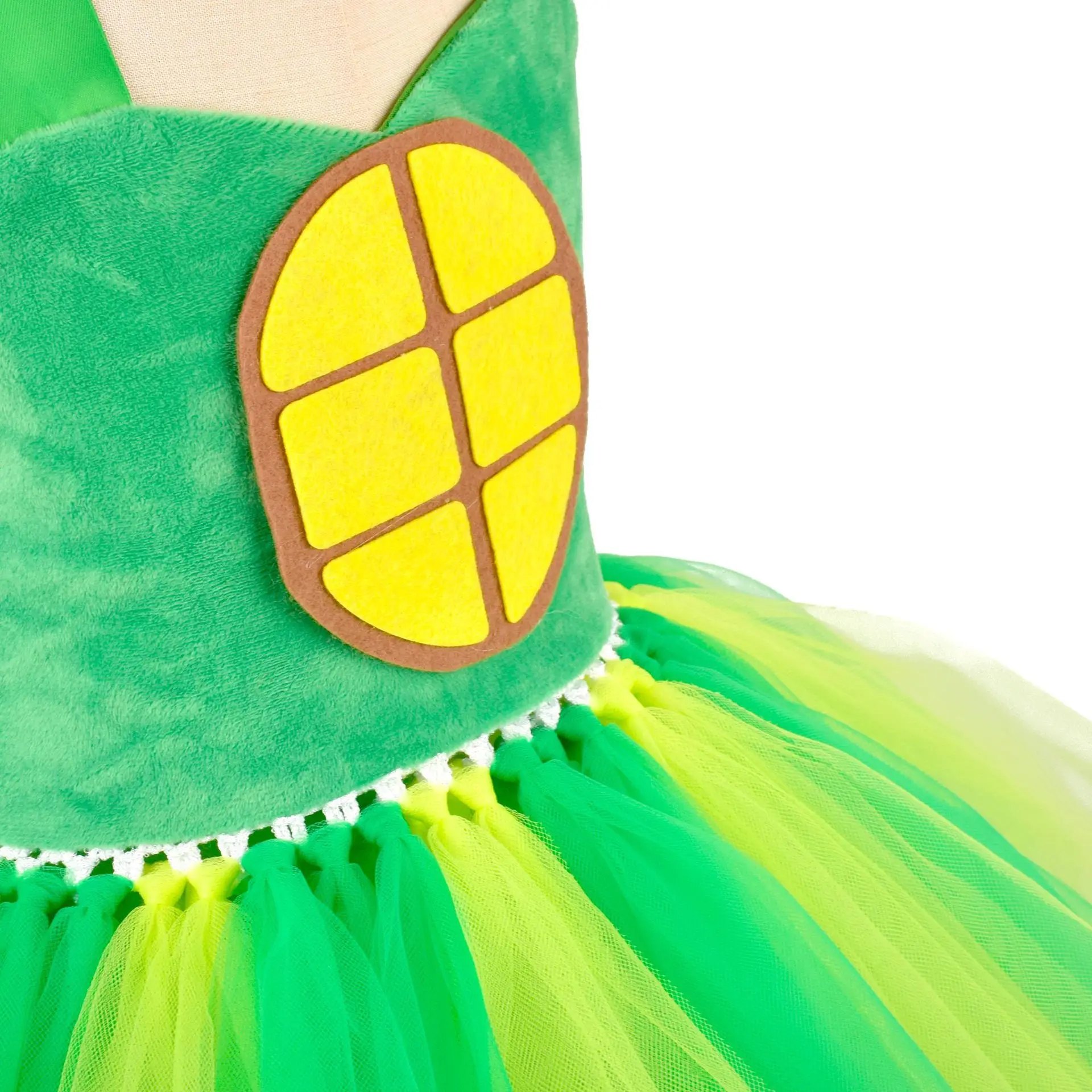 أزياء الهالوين التأثيرية على شكل حيوانات forêt thème petite tortue imprimé jupe courte رداء fête d'anniversaire