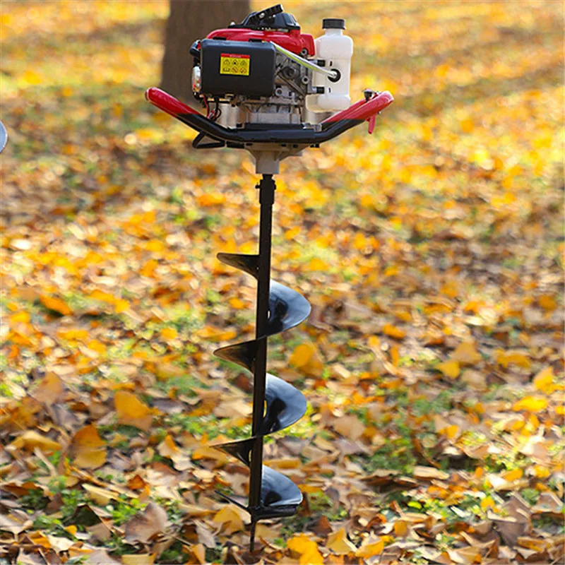 Small Manual Four-Stroke  Pit Drill Rig Ground Pit Digging Machine for Small Scale Projects Core Component Engine