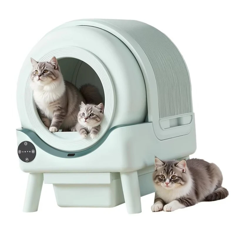 2026 NewLarge Cat Toilet Easy Clean Remote Control App Automatic Cat Litter Box Smart Self Cleaning Cat Litter Box