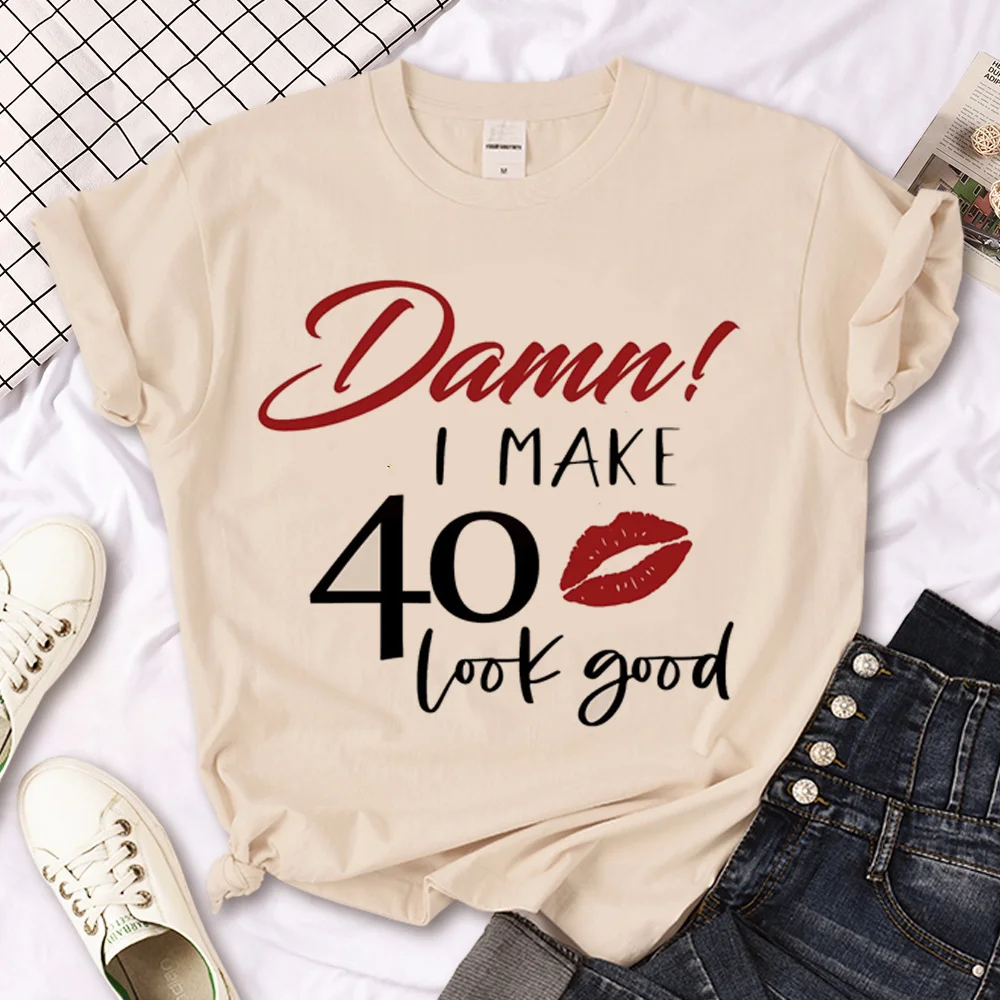 T-shirt pour femme, 40 ans, 40e anniversaire, harajuku Tee 600 Anime Clothing