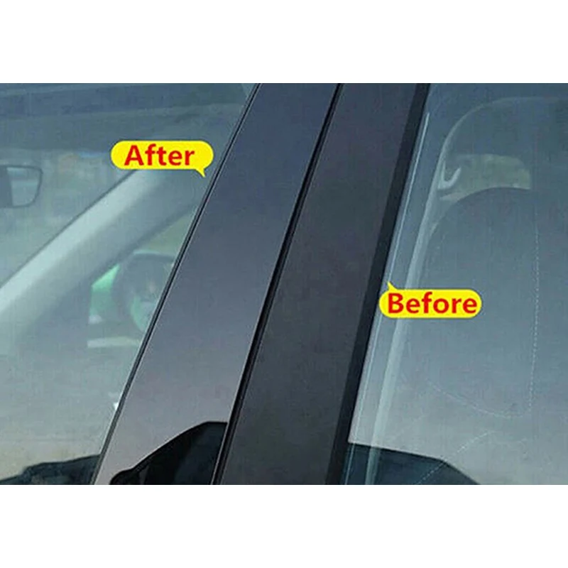 Glossy Black Pillar Posts For Nissan March Micra K13 Renault Pulse (India) 2011-2015 Car Door Window Decoration Sticker Cover