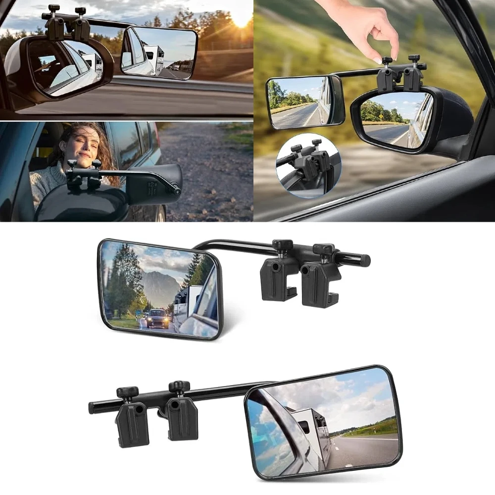 Extend And Widen Of View Car Rearview Mirror Adjustable Tow Mirror For RV For Truck Camper Trailer Camper Accessories