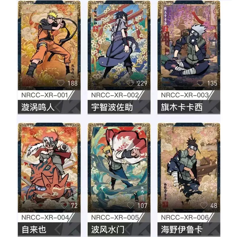 KAYOU-juego completo de cartas de colección, NARUTO genuino, Uchiha Sasuke, The Age of Ninjas XR/MR/SP/UR/SSR/PTR/SR/R, serie 1