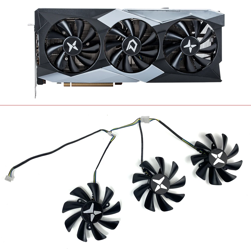 

NEW 3PCS 85MM 4PIN GA91S2U Cooling Fan RX6800XT GPU FAN For Dataland RX6900XT RX6800 6700XT X-Seria Video Card Fan