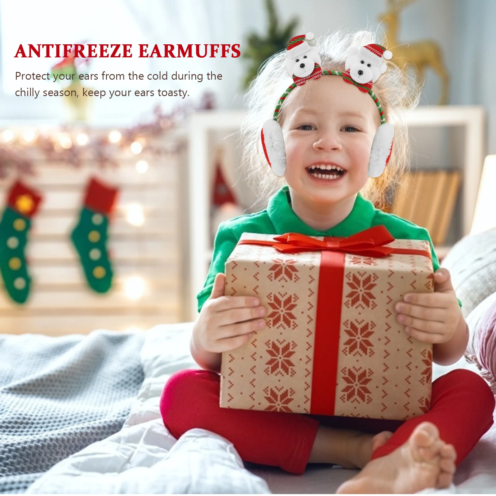 

Christmas Snowman Earmuffs For Girls Warm Ear Cover Winter Headband Decorative Earmuff Kids Women Outdoor Skiing Snowboarding