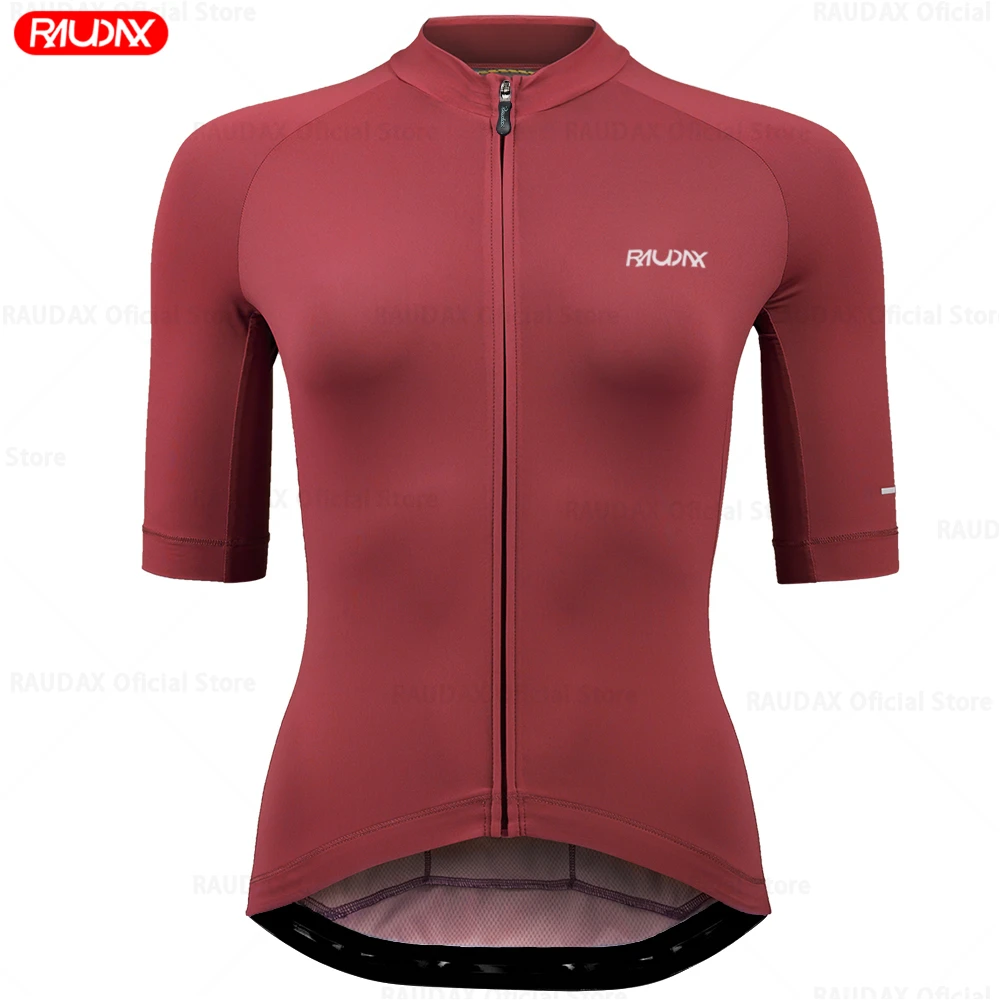 2026 Raudax Cycling Jersey 11 colors Cycling Racing Tops Short Sleeve Cyclist Clothes Shirt Maillot Women Bicycle Bike Wear
