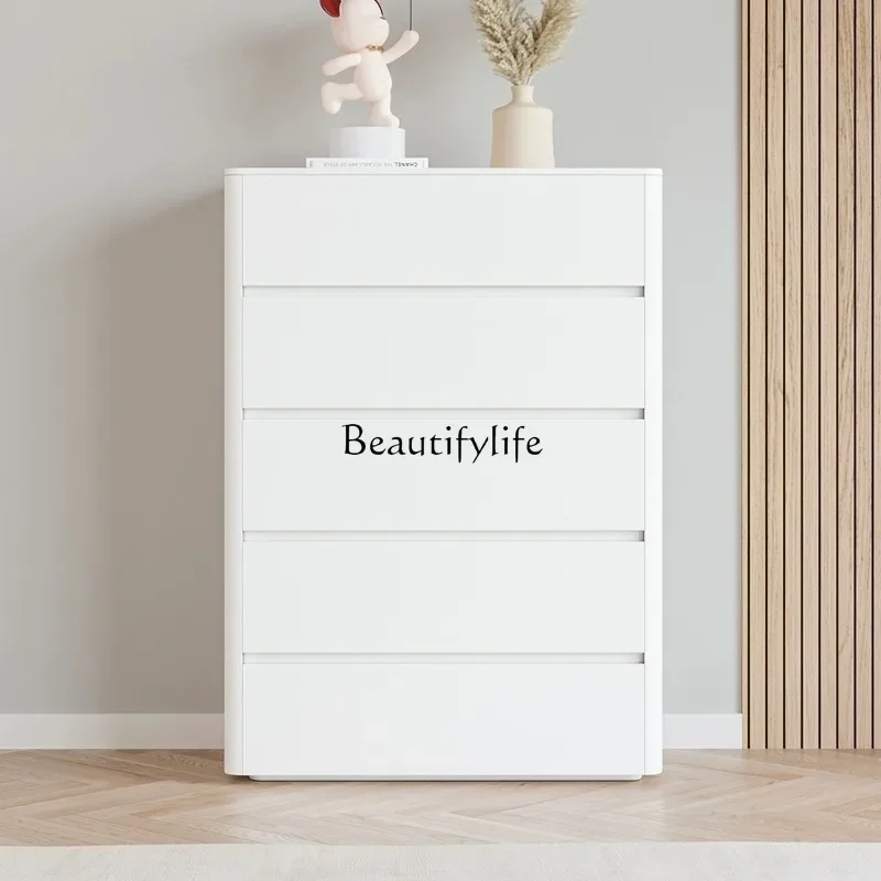

yj5 White solid wood painted chest of drawers