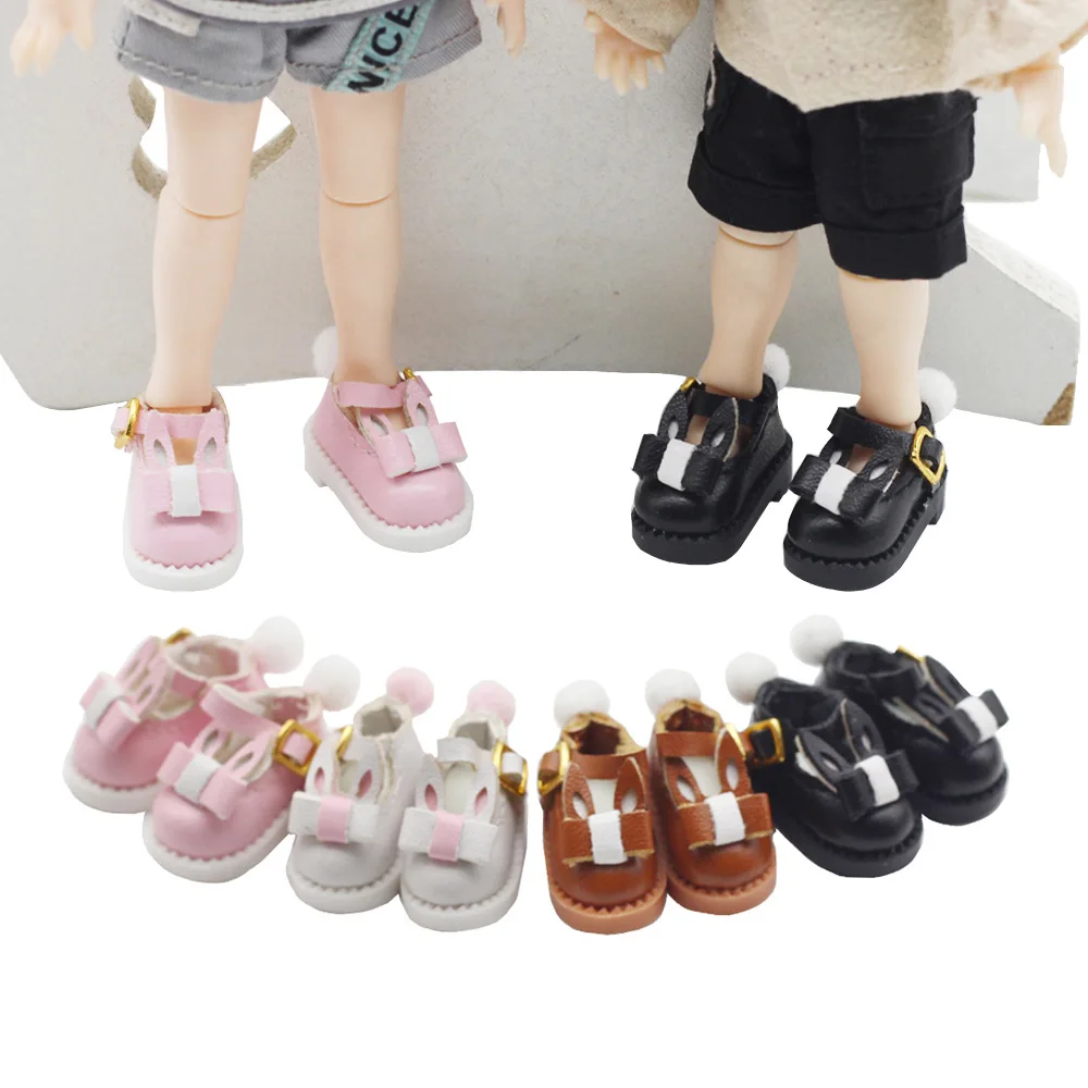 Obitsu 11 Doll Fashion Leather Shoes With Rabbit Ears Ob11 Doll Accessories Toy For Penny, Molly, Ymy, Gsc, 1/12 Bjd Doll