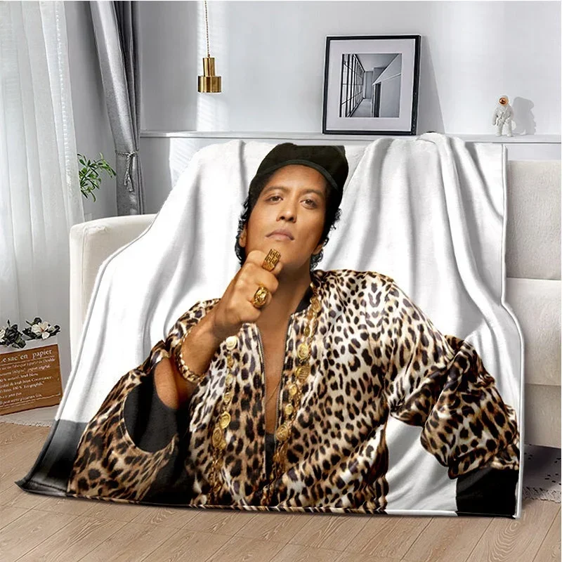 2026 New Singer Star B-Bruno Mars Soft Plush Blanket,Flannel Blanket Throw Blanket For Living Room Bedroom Bed Sofa Picnic Cover
