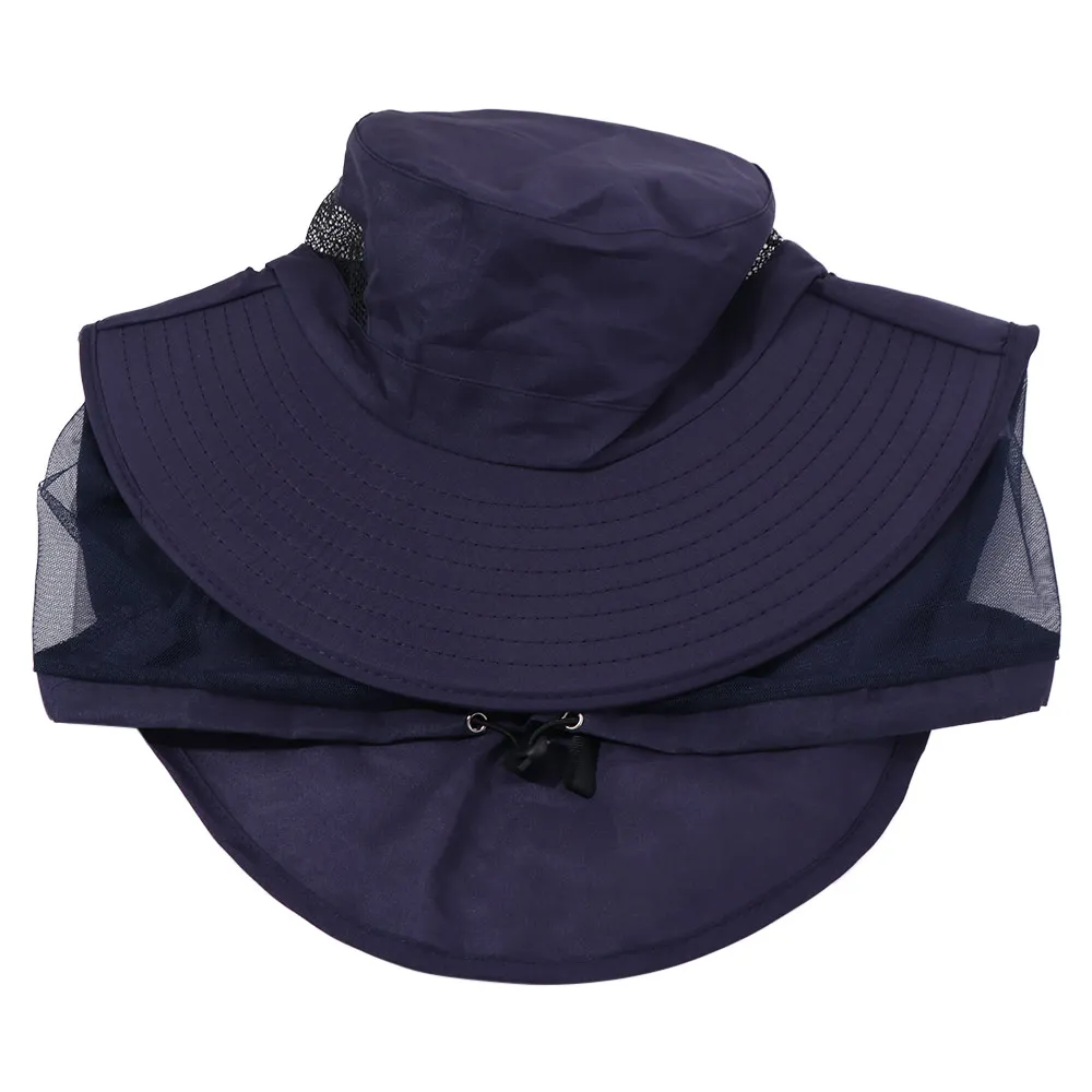 Lightweight Foldable Bee Mosquito Hat Wide Brim Insect Proof Net Cover Fisherman Hat Bucket Cap Mesh Mask Sun Protection Hat Men