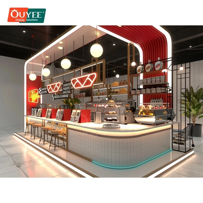 custom.Contemporary Coffee Shop Space Oem Service Cafe Shelving System Sliding Door Display Cabinet