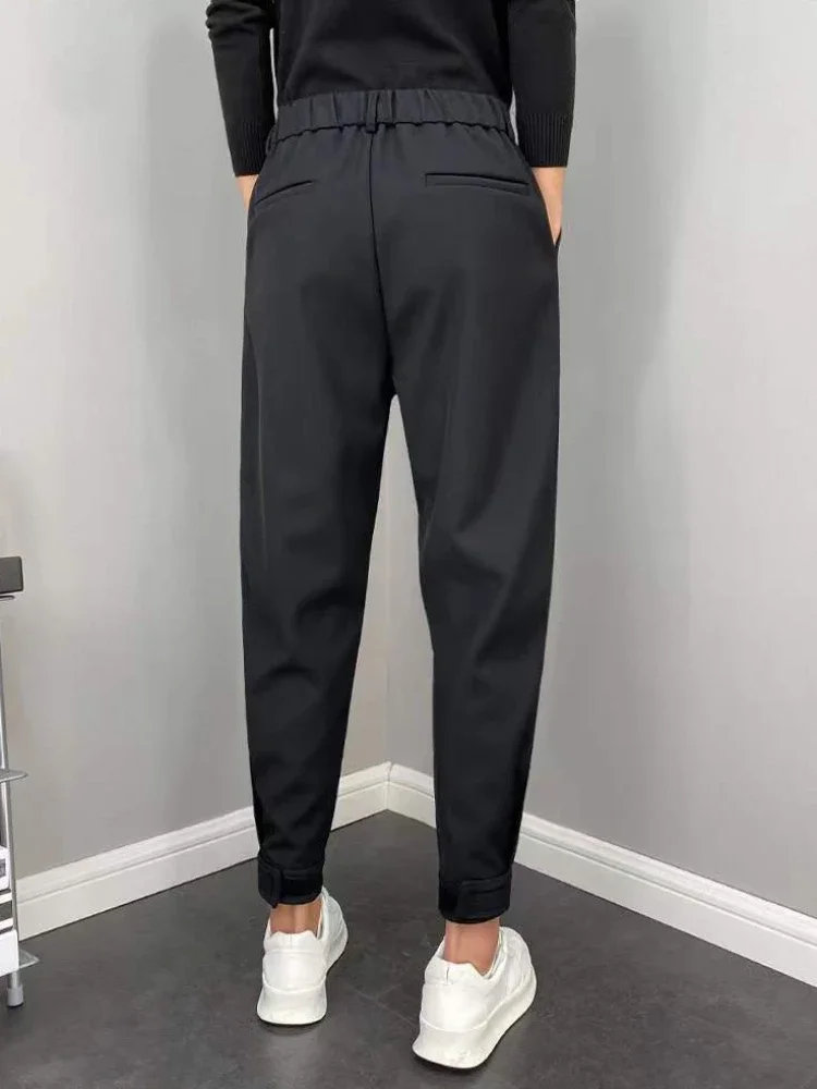 Draped Fluid Trousers for Men Office Work Man Suits Pants Plus Big Size Fabric Slacks Luxury Fashion Korean Reviews Many Dress