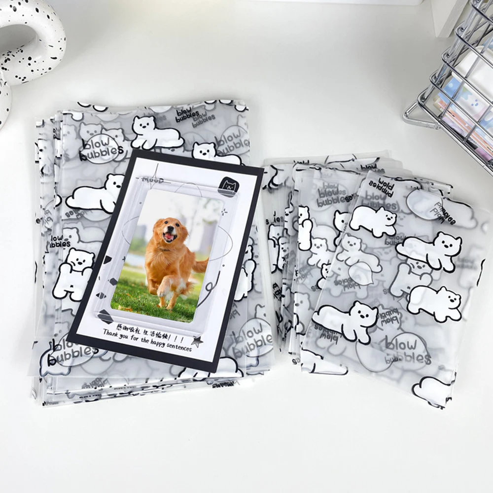 50 шт., прозрачные пакеты для упаковки подарков, с рисунком