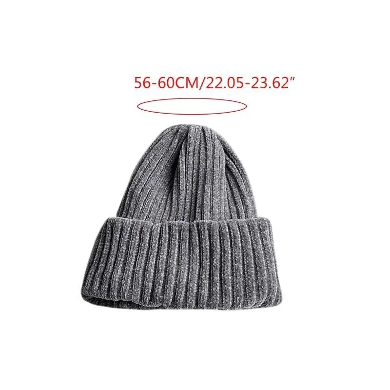652F الشتاء المتناثرة بيني محبوك قبعة المرأة الدافئة سميكة الشنيل المخملية Skullcap