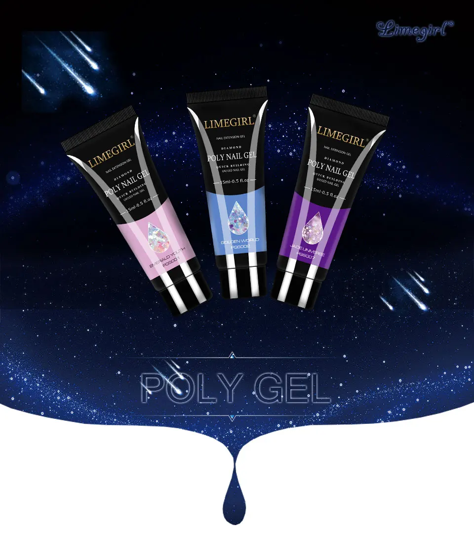 15 ml Poly-Verlängerungs-Nagelgel für Nägel, Kunst, Acryl, Maniküre-Design, 24 Farben, UV-Lacke, semi-permanenter Builder-Nagelgelpoliermittel – Detail 1