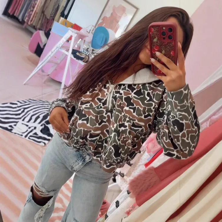 2025 신상 프린트 후드 지퍼 스웨트셔츠 여성 가을 캐주얼 루즈 애니멀 프린트 홈 긴팔 재킷 여성용