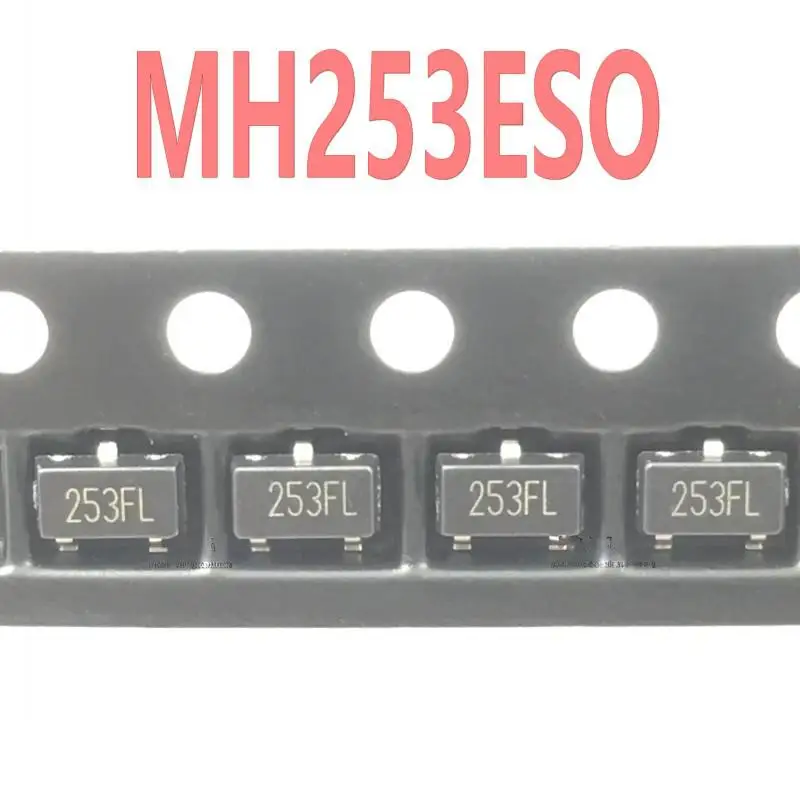 10PCS MH253EUA, Silkscreen 253, TO-92S Through-hole High-frequency Full-pole Low-power Hall Effect Switch, MH253ESO SMD SOT-23