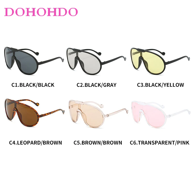Luxury Brand Designer Big Frame One Piece Sunglasses Women Men Fashion Vintage Punk Sun Glasses Cycling Windproof Goggles UV400 - Image 6