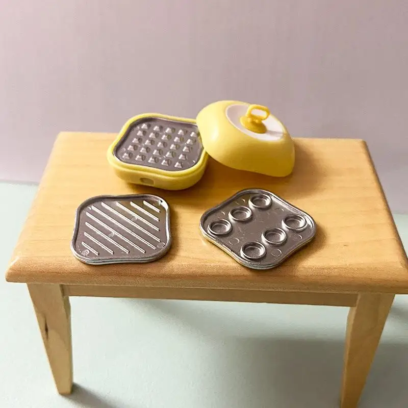 1 Set 1/12 Scale Simulation Miniature Egg Fryer Dollhouse Mini Frying Machine Kitchen Cooking Toy For Doll Accessories