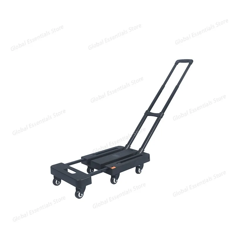 

Portable Aluminum Alloy Folding op Cart Lightweight Trolley with Pull Rod Vegetable Bung Car Home Use Pu Cart
