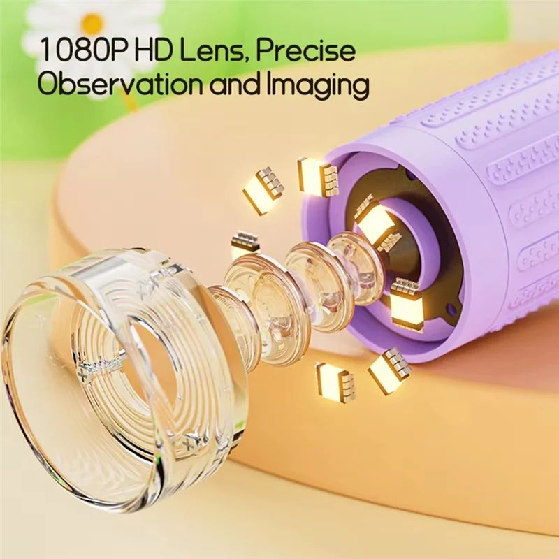 New 1000X Digital Microscope For Kids 2-Inch IPS Screen 2MP Optical Lens With Camera And Video Function For Christmas