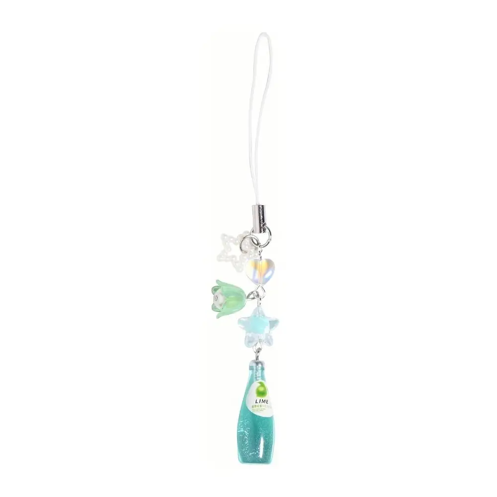 

Sweet Girl Y2K Phone Pendant Drink Bottle Phone Charms Phone Lanyard Handmade Backpack Ornament Phone Chain Bag Keychain