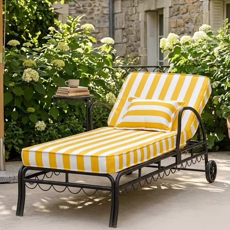 Modern Waterproof Durable Aluminium Metal Foldable Chair Day Bed Lounge Set Eco-Friendly Cushions For Hotel Outdoor Swimming