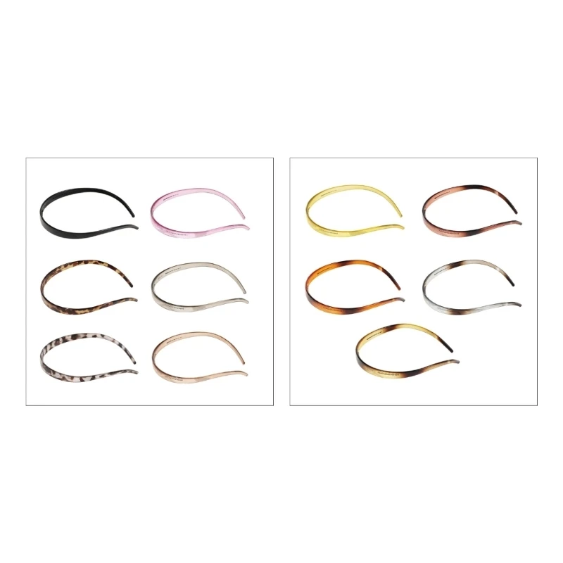 340D 6PCS U Shaped Resin Headbands Slip Proof Grip For Sports Daily Activities