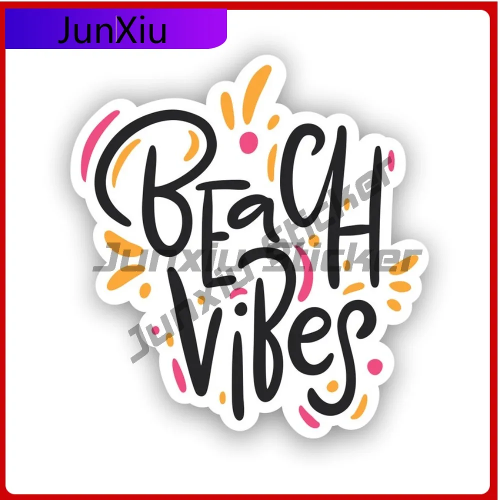 

Beach Vibes Decoration Sticker Cover Scratches Accessories For Car Truck Laptop Rv Camper Windows Windshield Or Any Smooth Surfa