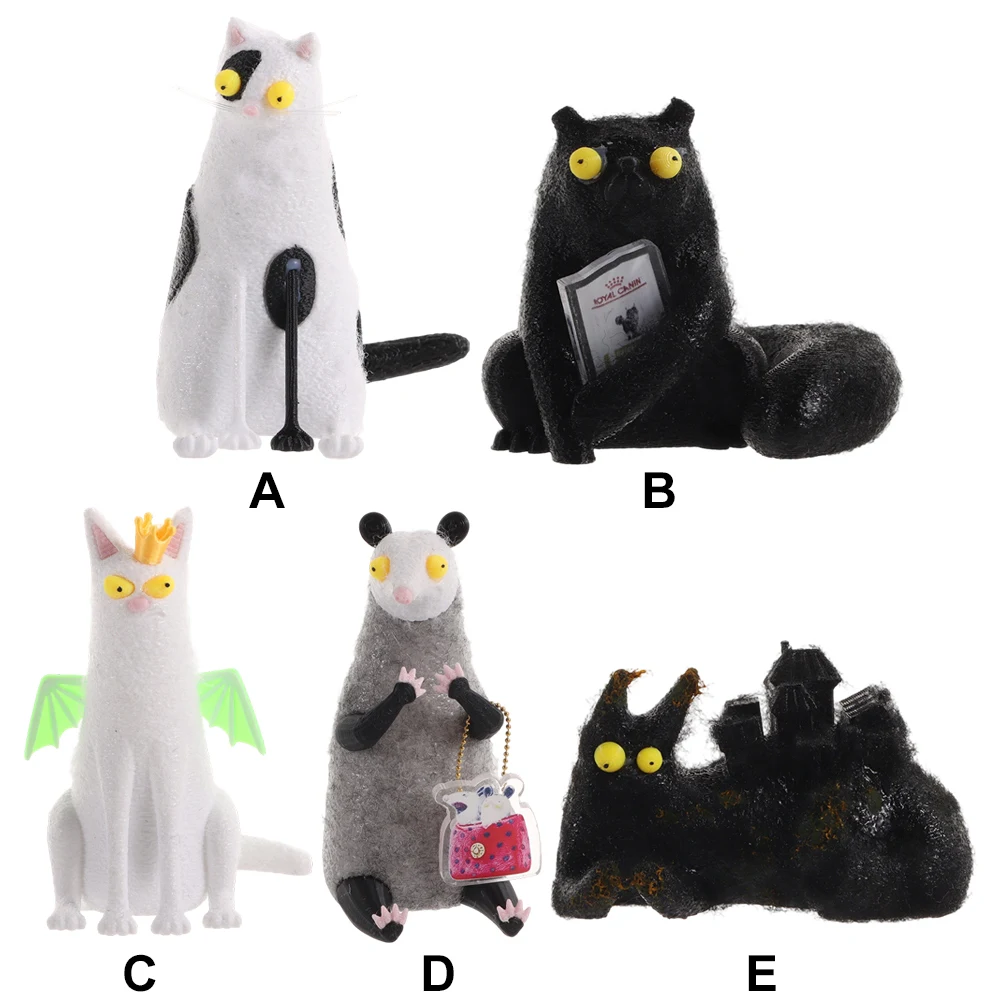 Unique Cartoon Animal Wool Felt Familiars Quirky Handmade Companions MIni Mini Animal Decor Wool Felt Doll Home Decor