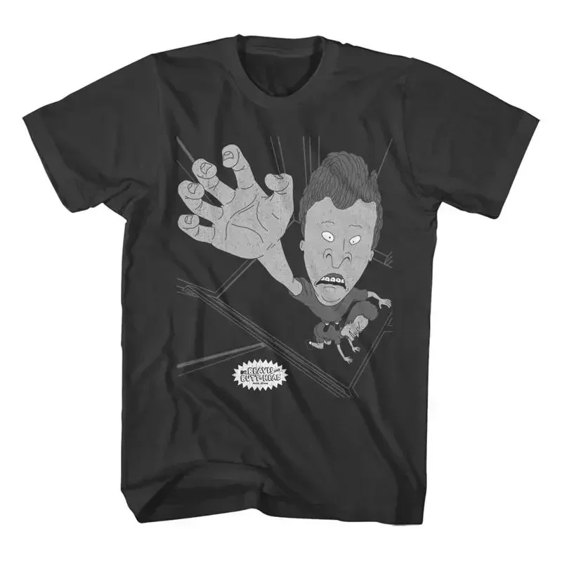 MTV Cartoon Beavis And Butthead In Elevator Camera Men's T Shirt