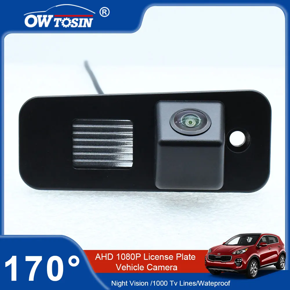 

170°AHD 1080P Car License Plate Rear View Vehicle Camera For Hyundai Santa Fe DM /ix45 2013 2014 2015 Reverse Parking Monitor