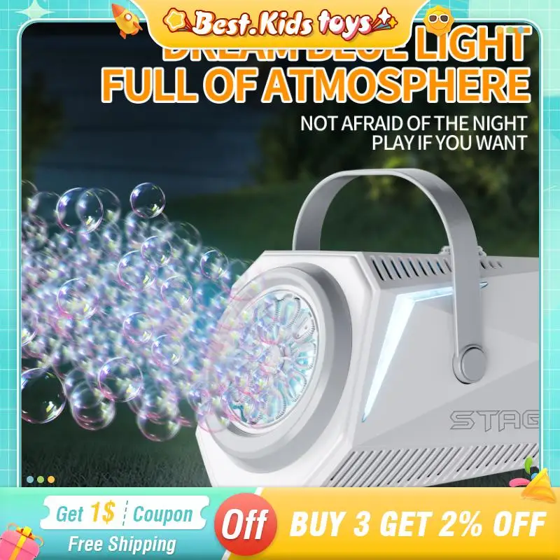 10 buracos de palco automático portátil soprando luzes led portátil crianças fabricante bolhas brinquedos ao ar livre festa casamento prop jogo