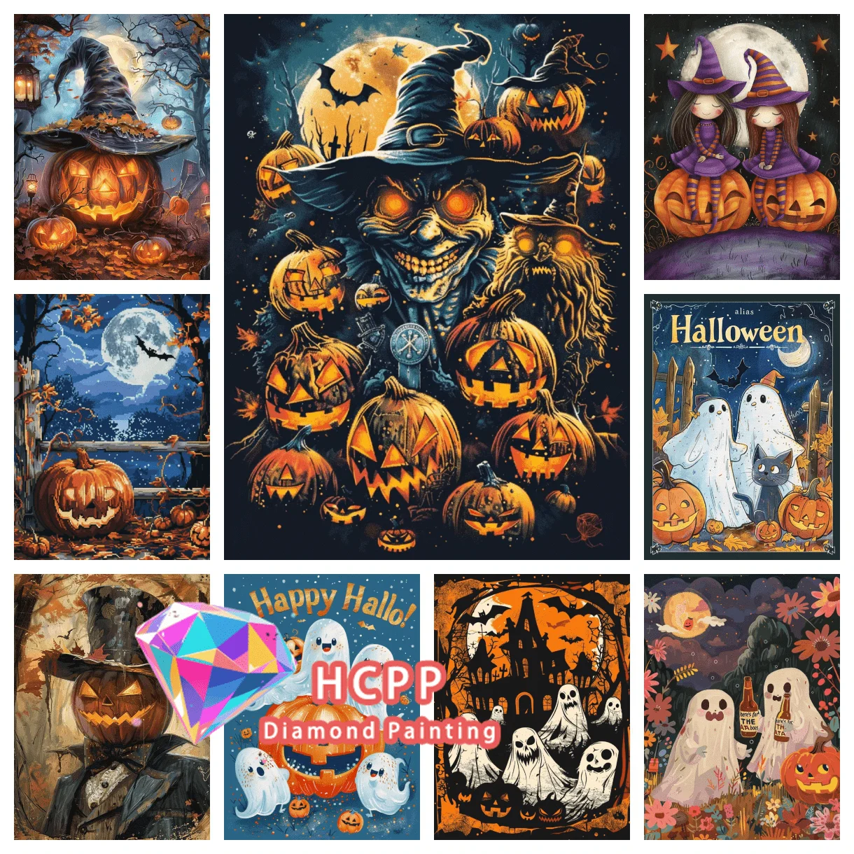 Halloween Horror Kürbis Diamant Malerei Kit 5D DIY Diamant Stickerei Kreuz Stickerei handgemachte Kunst Geschenk Home Dekoration