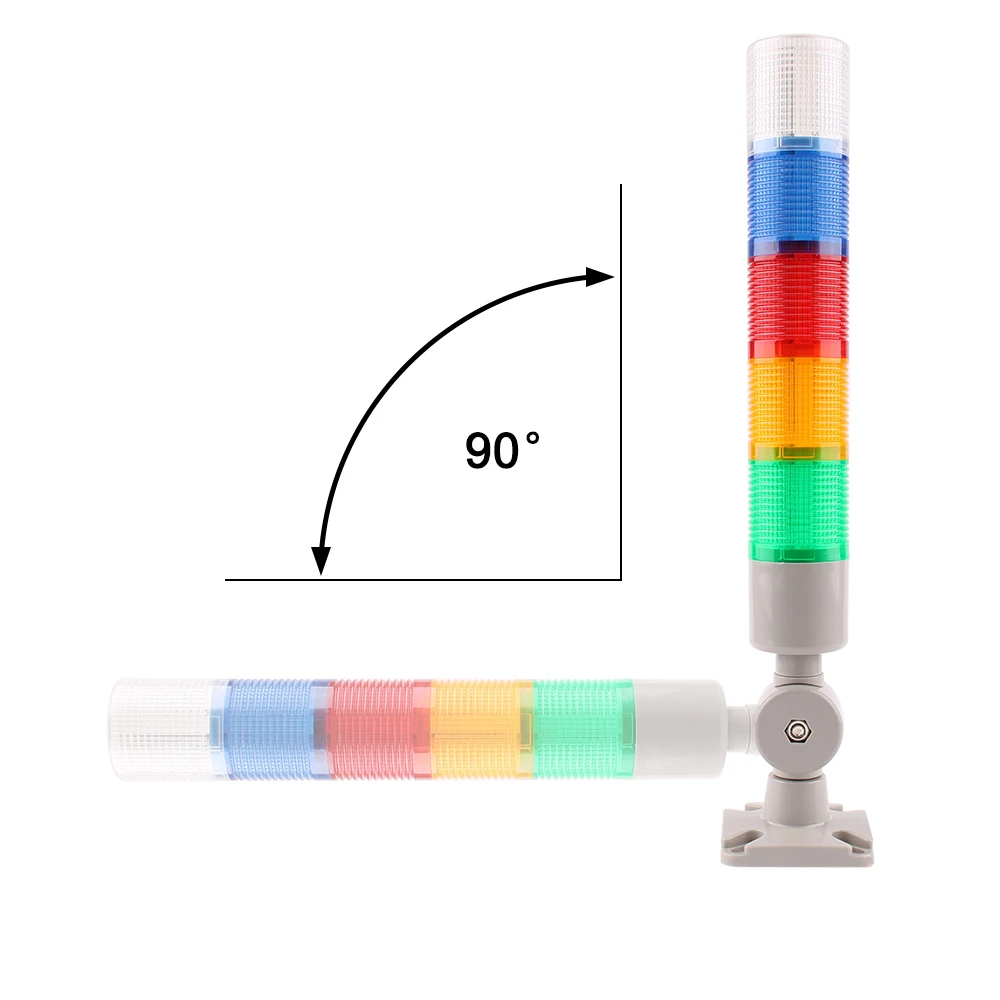 산업용 다층 스택 조명, LED 신호 경보 경고등, 기계 AC110-220V DC24V DC12V, 직경 45mm